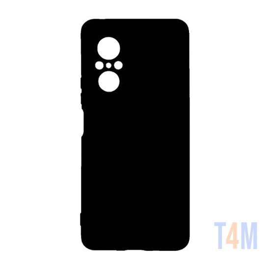 Funda de Silicona con Marco de Cámara para Huawei Nova 9 SE Negro